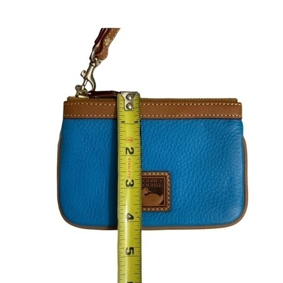 Dooney and Bourke blue leather wristlet bag